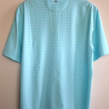 The Compass Polo - Aqua Stripe