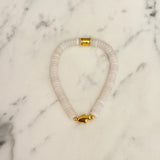 Callie Bracelet - White / Gold Fish