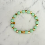Callie Bracelet - Mint + Gold