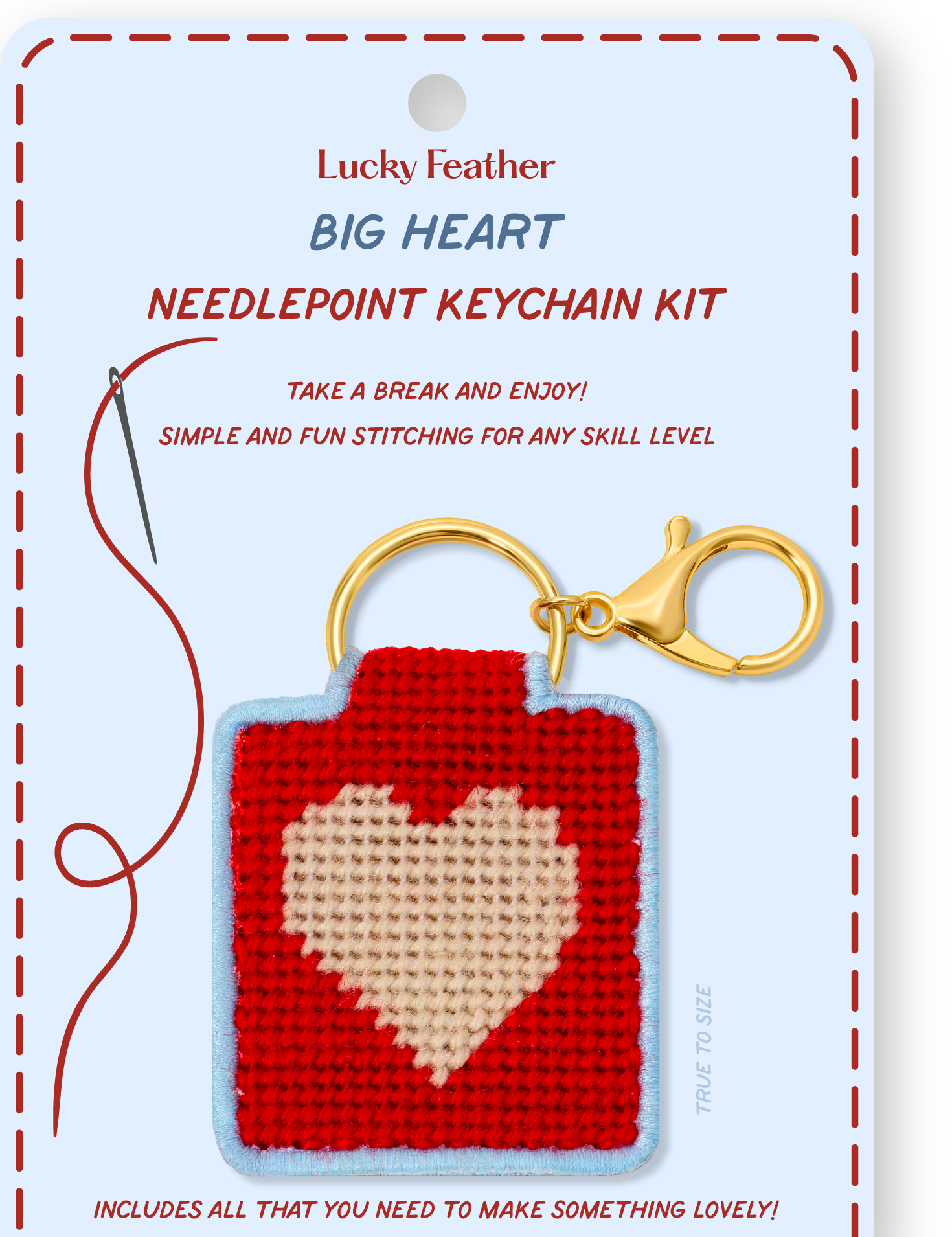 Needlepoint Keychain Kit