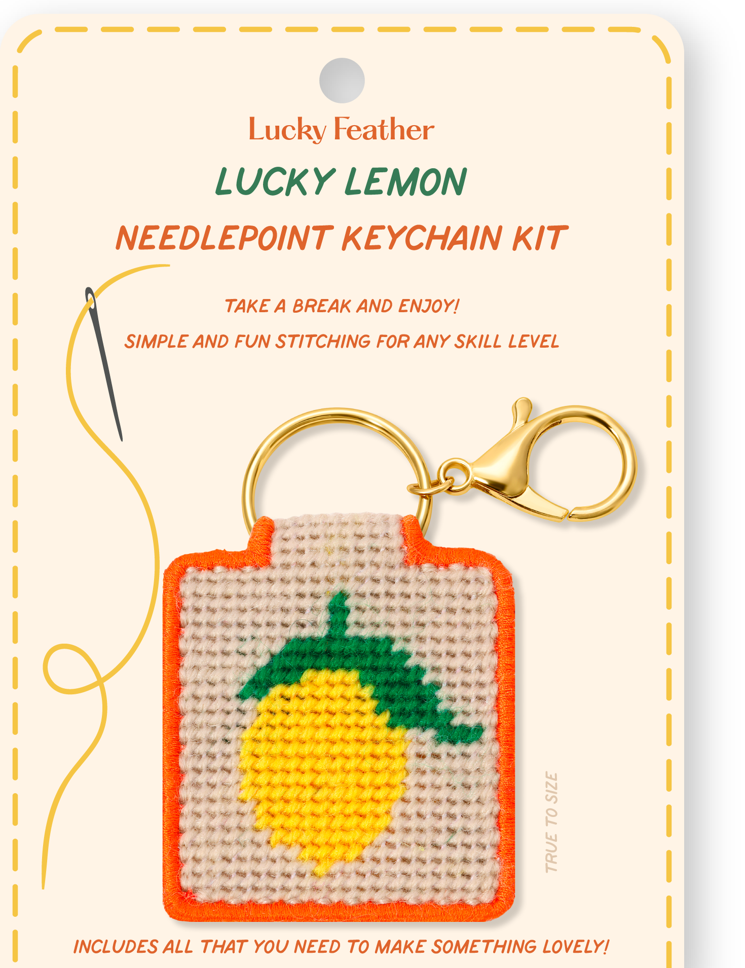 Needlepoint Keychain Kit