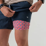 Bur Athletic Shorts - Heather Navy