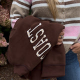 East Coast Brown Gingham Mockneck