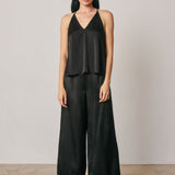 Midnight Satin Lace Pants
