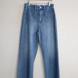 Patch Pocket Wide Leg Jean
